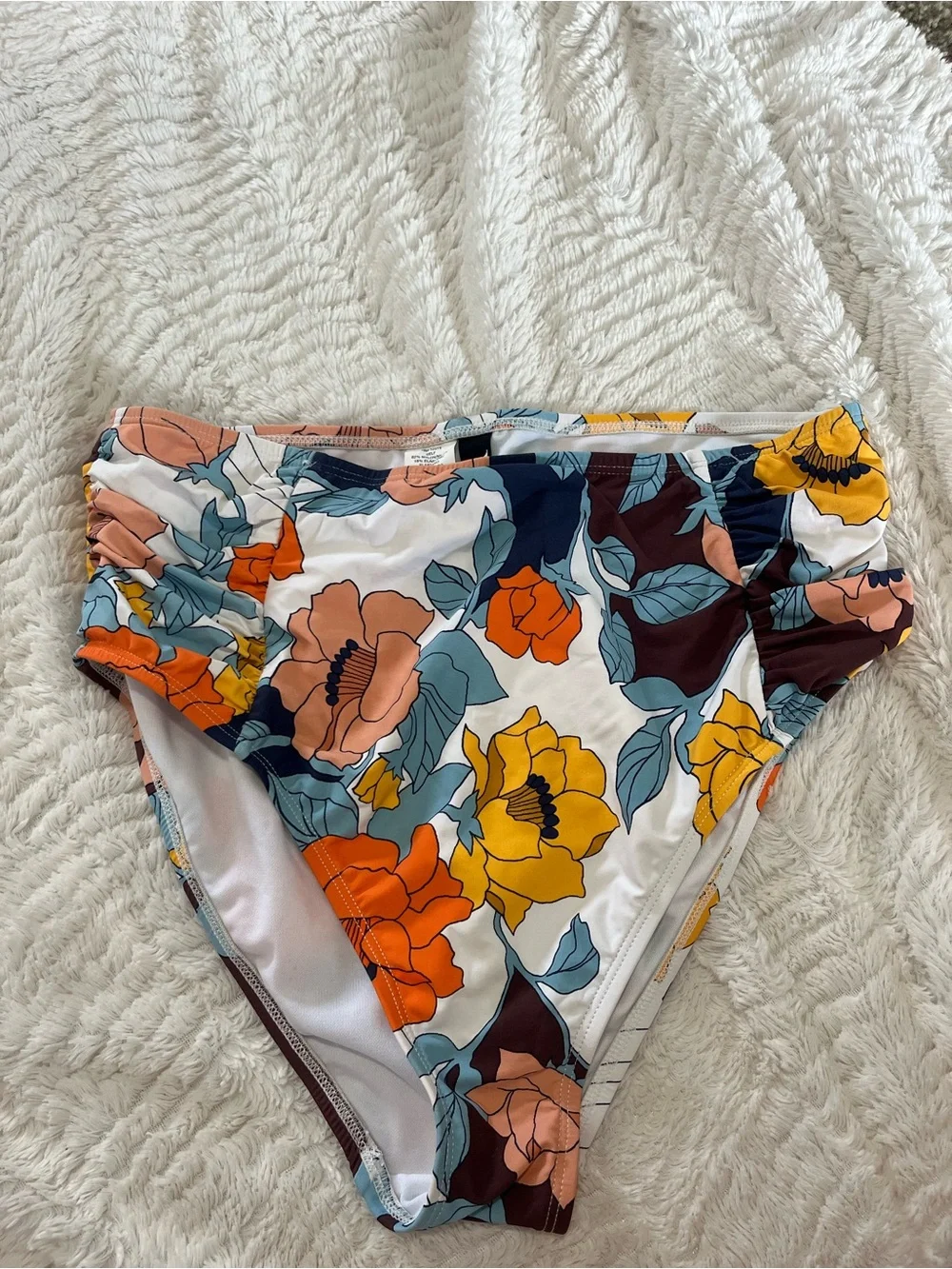Floral High-Waist Bikini Bottom - Multicolor